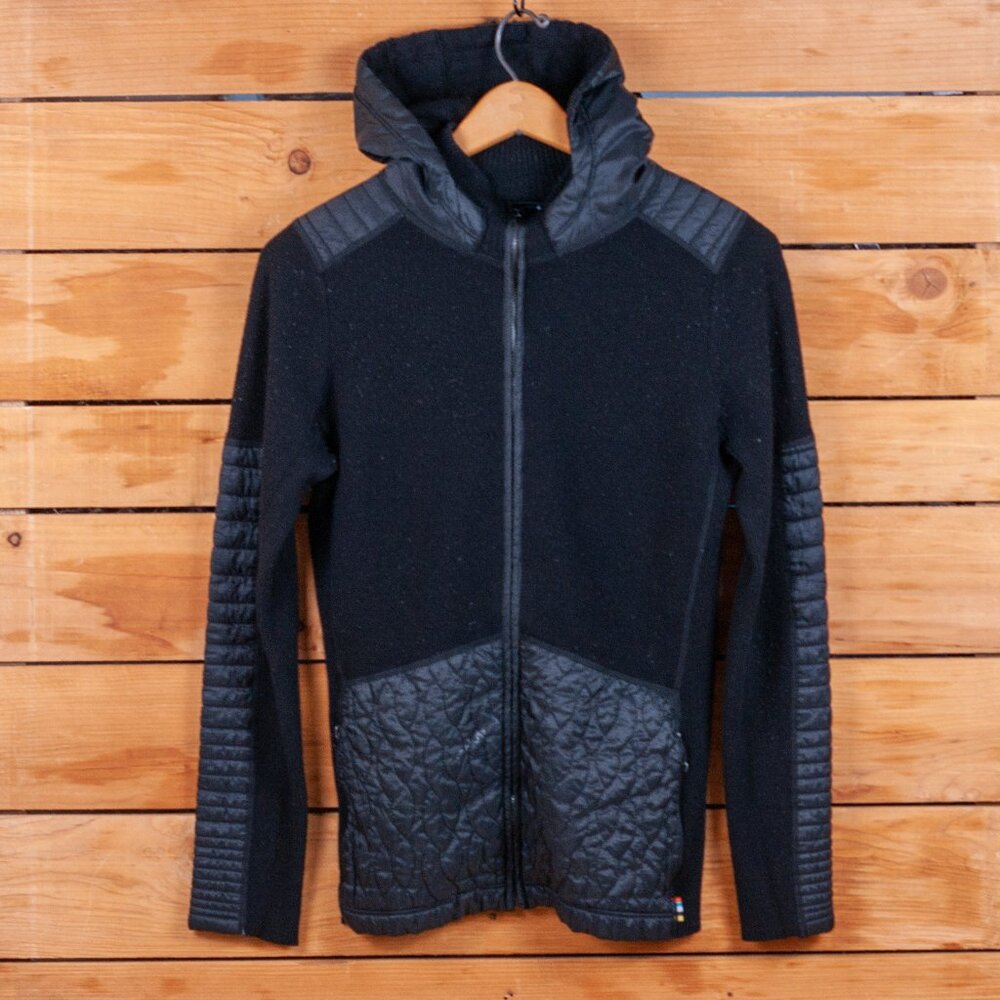 Smartwool Merino Blend Ski Ninja Hooded Full-Zip Sweater in Black - Women's MD